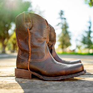 Ariat Men's Rambler Western Boots Brown Leather